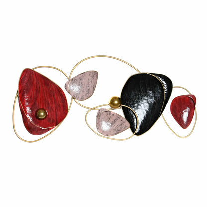 Wall Decoration DKD Home Decor Red Black Golden Metal (123 x 10 x 65 cm) DKD Home Decor