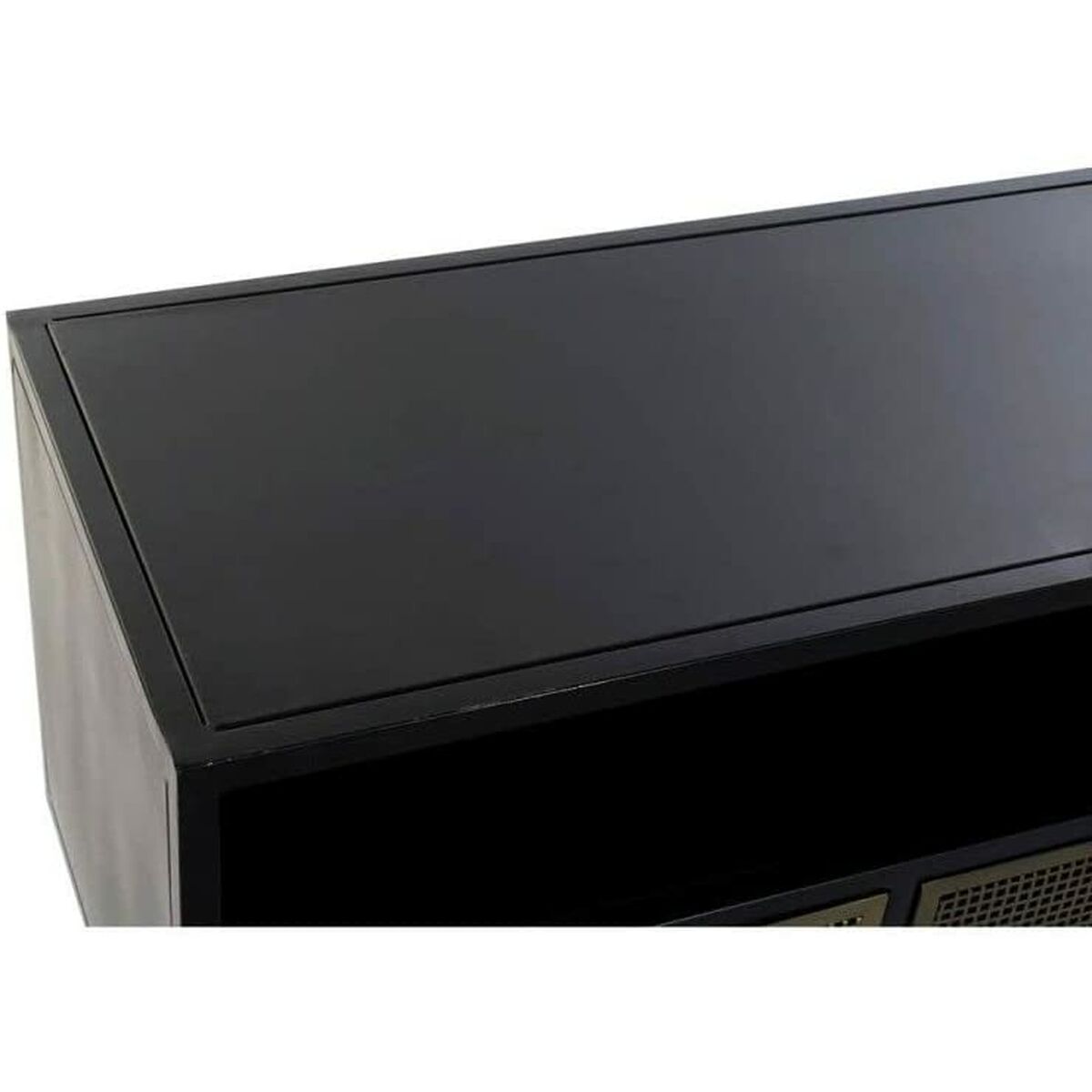 TV furniture DKD Home Decor Black Metal Golden (125 x 41 x 62 cm) DKD Home Decor