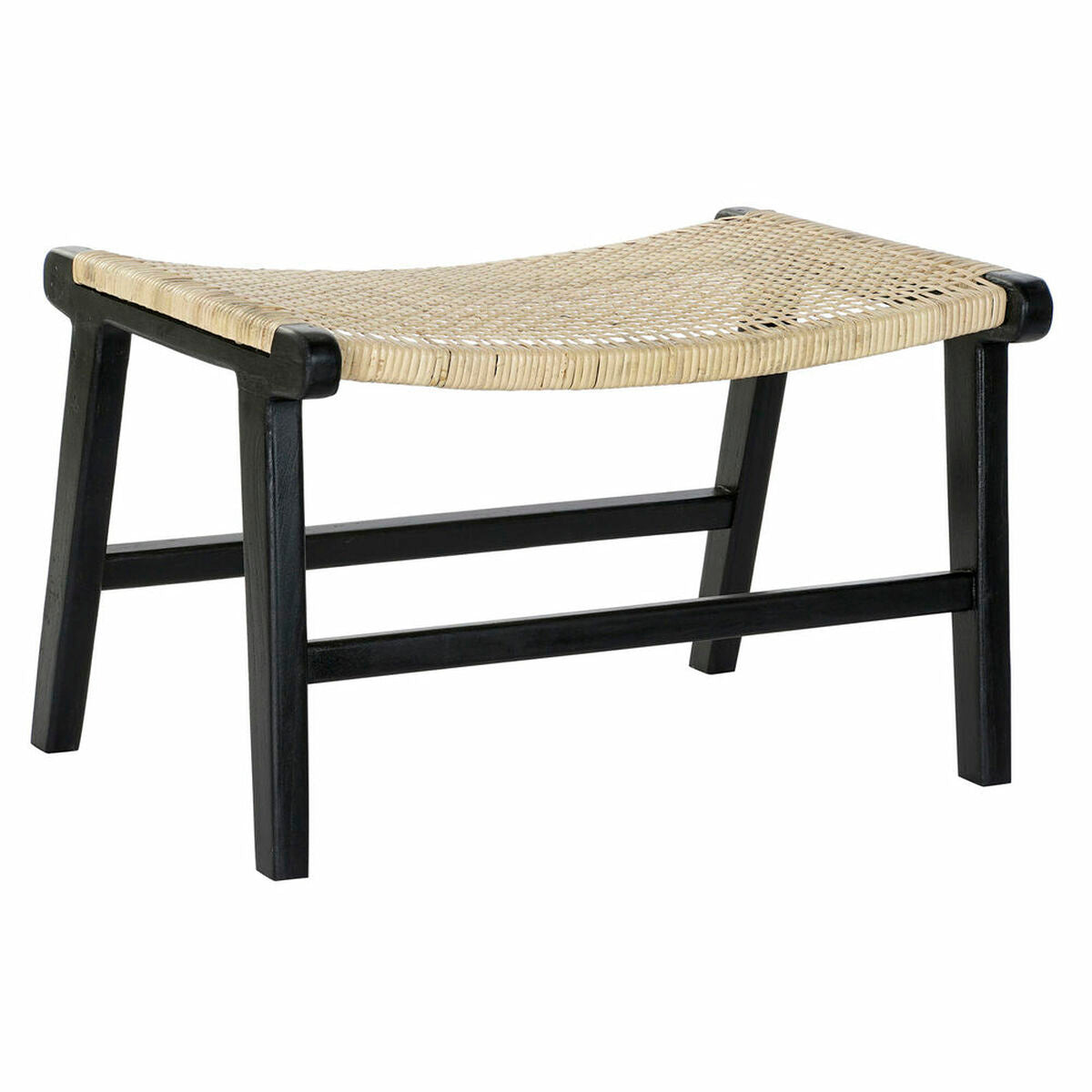 Bench DKD Home Decor 8424001823192 65 x 47 x 40 cm Natural Teak Black