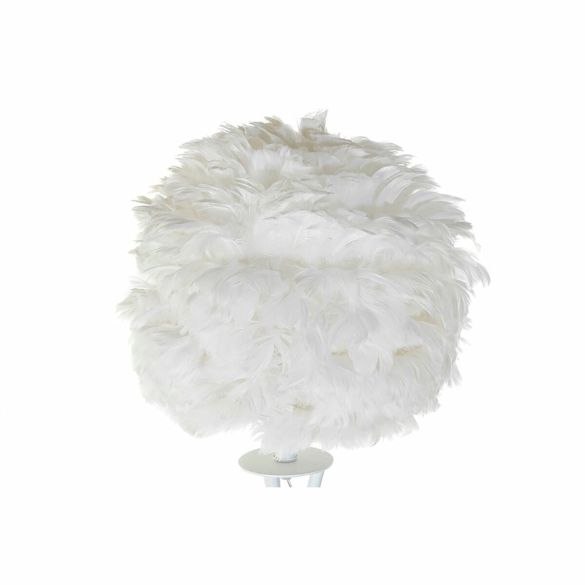 Floor Lamp DKD Home Decor Metal White Feather (40 x 40 x 150 cm) DKD Home Decor