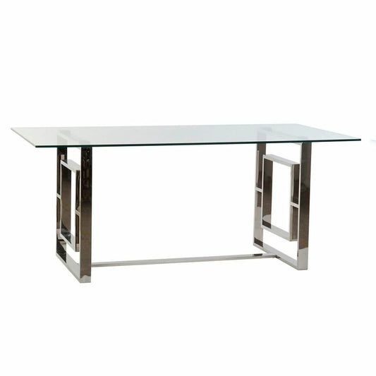 Dining Table DKD Home Decor Crystal Steel (180 x 90 x 75 cm) DKD Home Decor