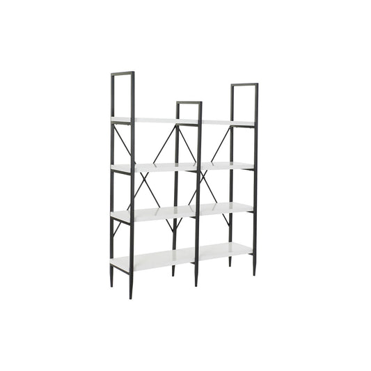 Shelves DKD Home Decor Black Metal White 4 Shelves MDF Wood (110 x 30 x 150 cm) DKD Home Decor