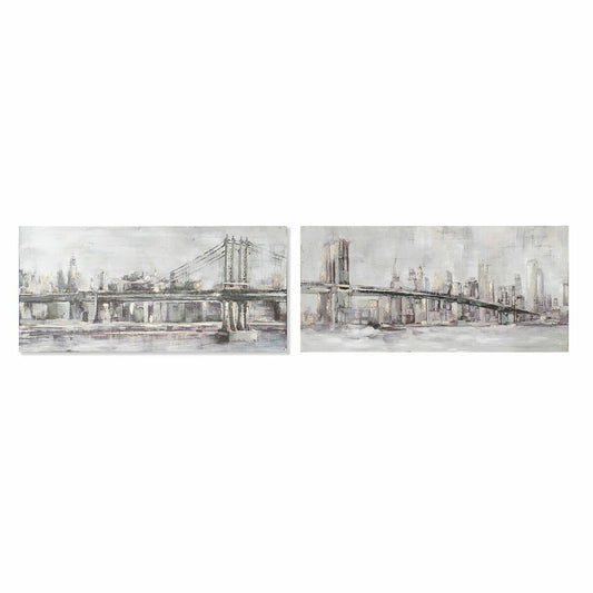 Painting DKD Home Decor Canvas 150 x 3,8 x 70 cm New York Loft (2 Units) DKD Home Decor