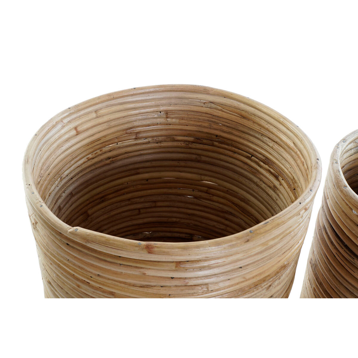 Set of planters DKD Home Decor Natural Brown Rattan Bali (31 x 31 x 30,5 cm) (3 pcs) DKD Home Decor