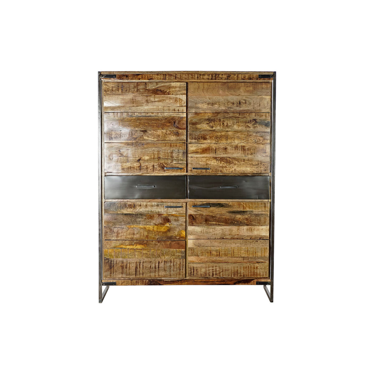 Cupboard DKD Home Decor 8424001857029 120 x 41 x 161 cm Natural Black Steel Mango wood