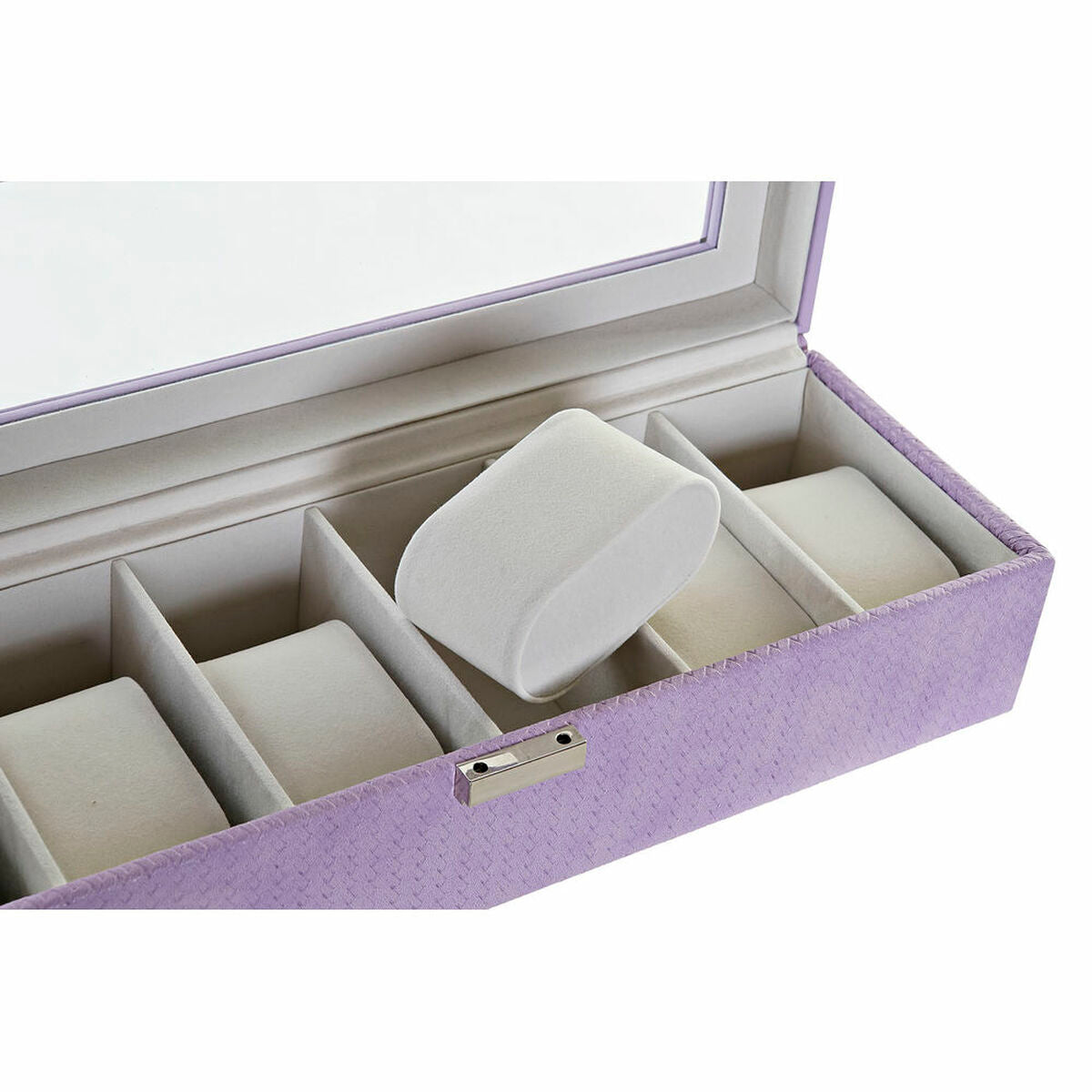 Jewelry box DKD Home Decor 8424001859894 33 x 11 x 9 cm Crystal Lilac Polyurethane DKD Home Decor