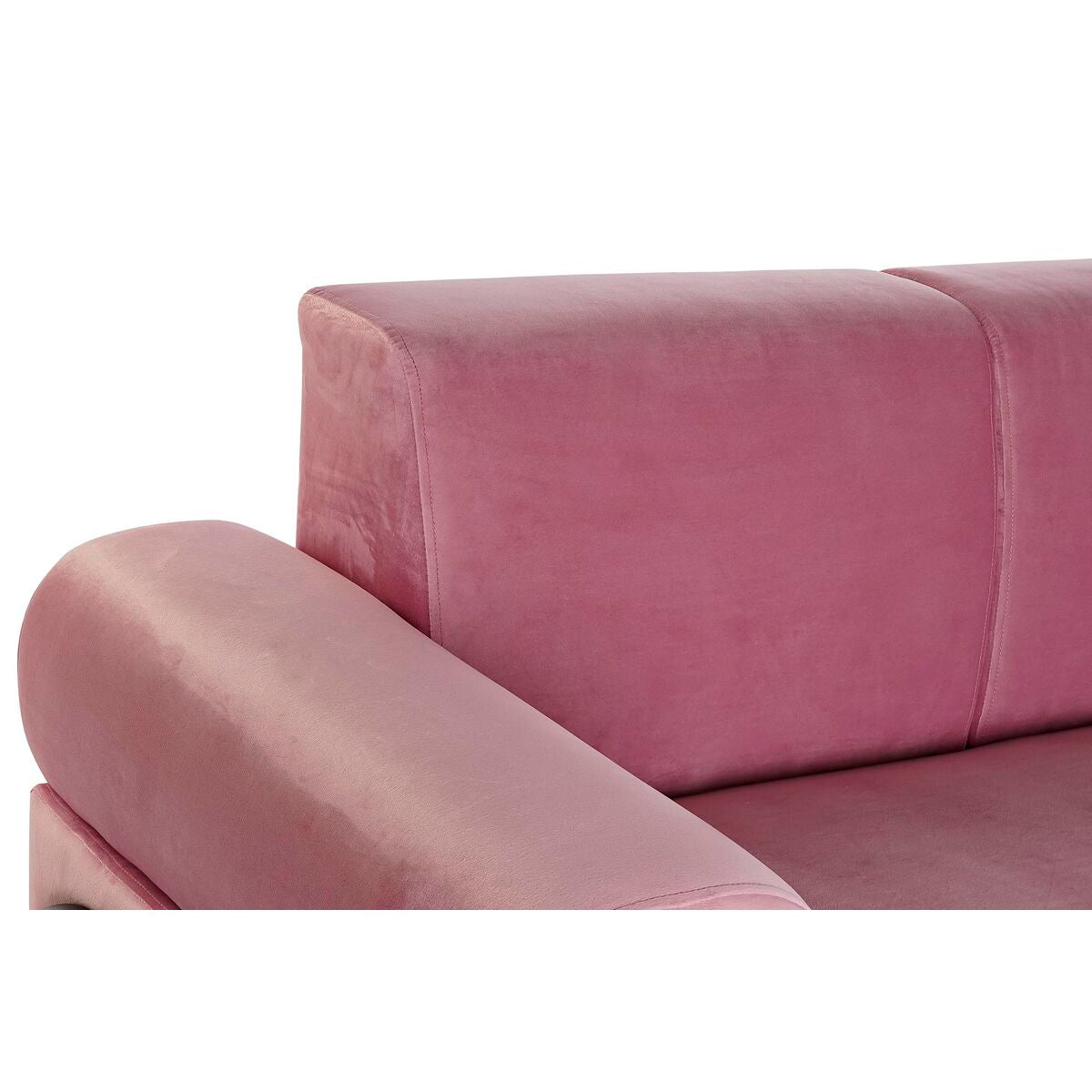 Sofa DKD Home Decor Black Pink Metal Polyester Modern (154 x 76 x 76 cm)