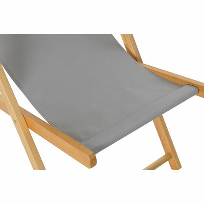 Sun-lounger DKD Home Decor Grey 77 cm 57,5 x 113 x 77 cm Natural (57,5 x 113 x 77 cm)