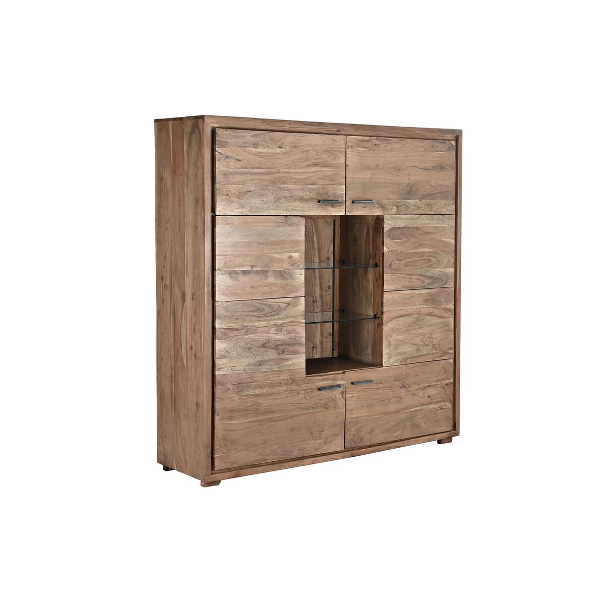 Cupboard DKD Home Decor 145 x 40 x 153 cm Crystal Brown Acacia