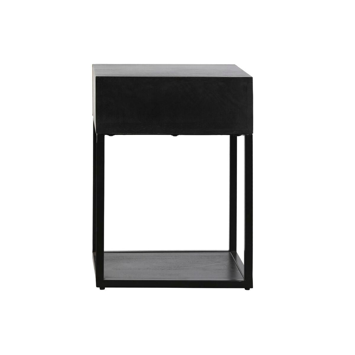 Nightstand DKD Home Decor Golden 35 x 40 x 55 cm Black Metal Wood