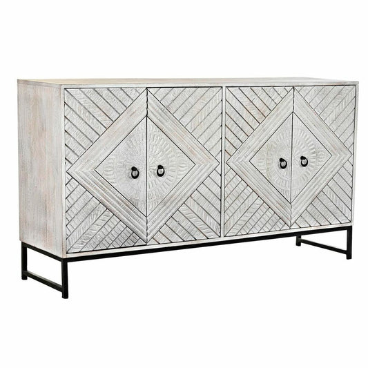 Sideboard DKD Home Decor White Metal Mango wood 155 x 40 x 85 cm