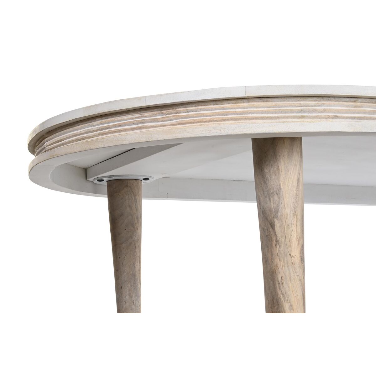 Dining Table DKD Home Decor White Golden Brass Mango wood 180 x 90 x 76 cm