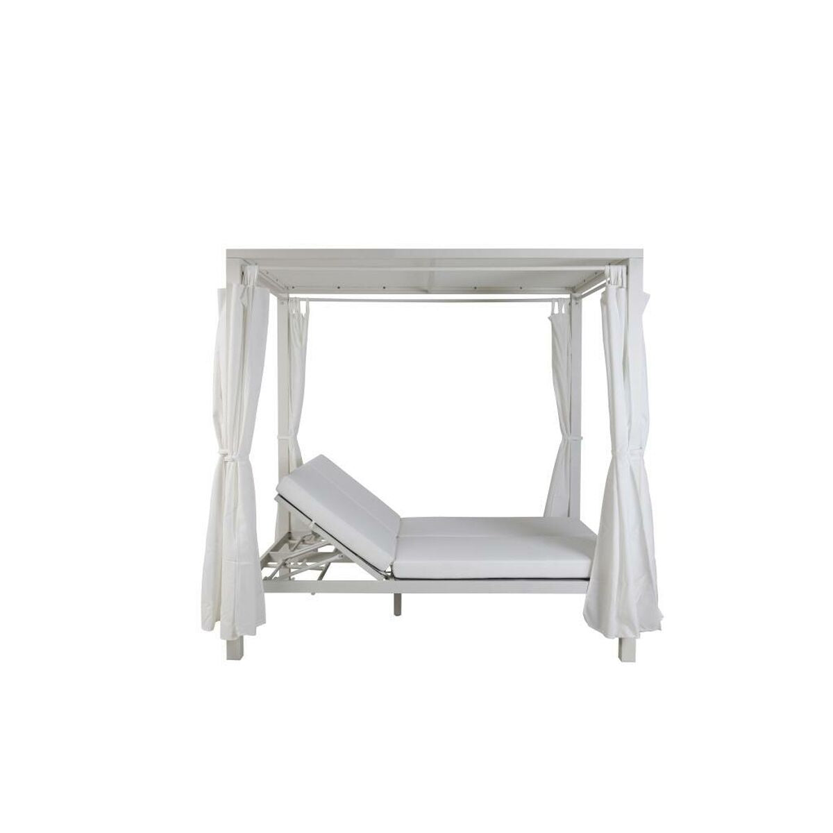 Garden day bed DKD Home Decor White Aluminium (148 x 188 x 205 cm)