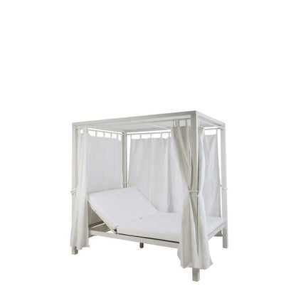 Garden day bed DKD Home Decor White Aluminium (148 x 188 x 205 cm)