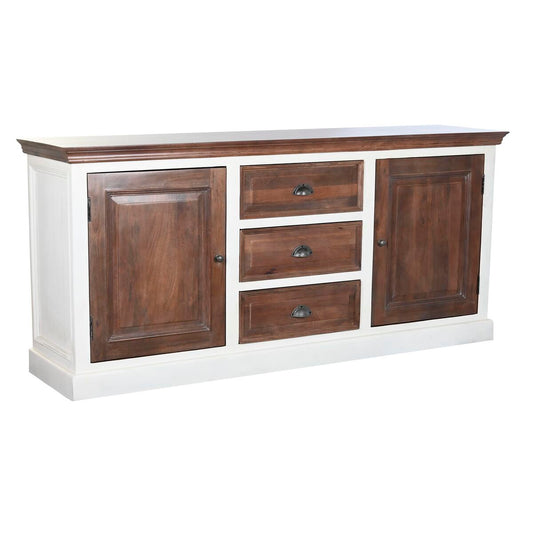 Sideboard DKD Home Decor White Dark brown Mango wood (180 x 46 x 83 cm)