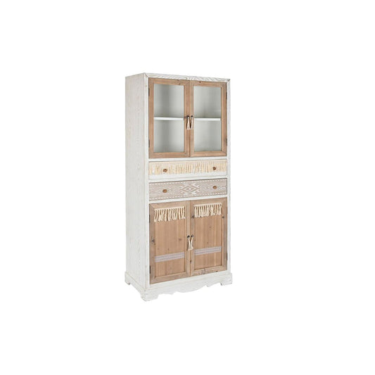 Cupboard DKD Home Decor White Natural Crystal Fir 86 x 40 x 180 cm 80 x 42 x 180 cm