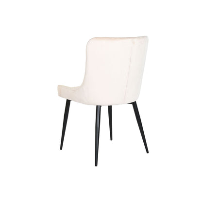 Dining Chair DKD Home Decor Beige Metal Polyester (56 x 51 x 84 cm)