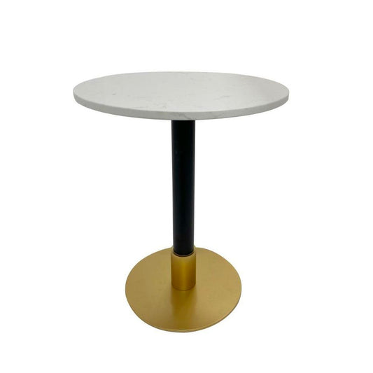 Side table DKD Home Decor Metal White Marble 50 x 50 x 61 cm