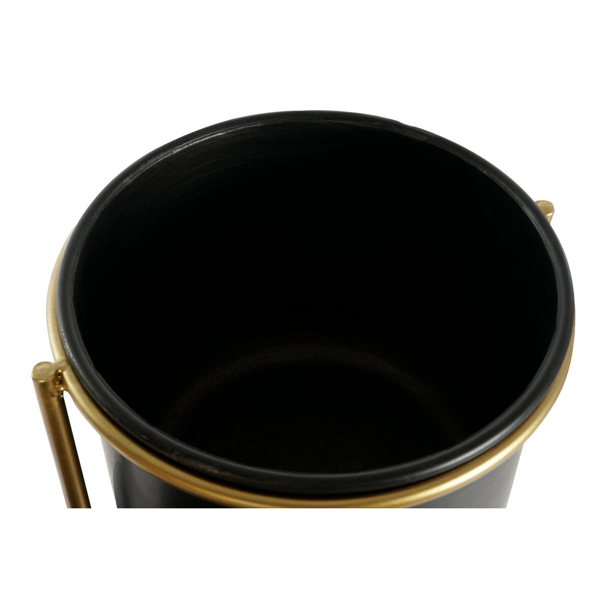 Planter DKD Home Decor 30 x 21 x 80 cm Black Golden Metal