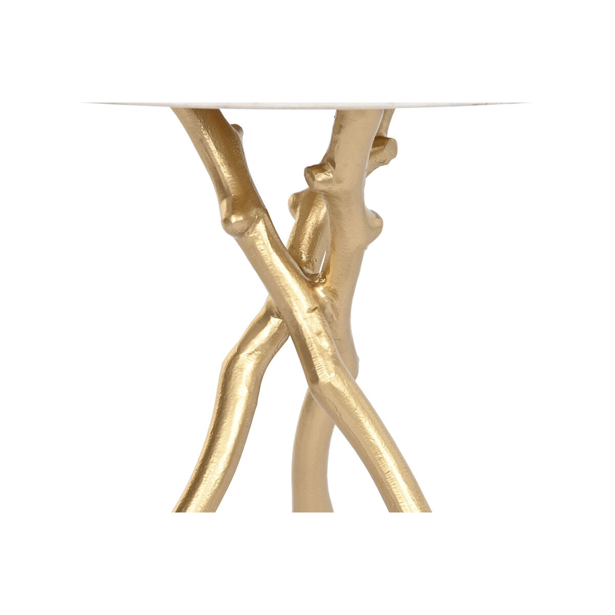 Side table DKD Home Decor Golden White Marble Iron 45 x 45 x 50 cm