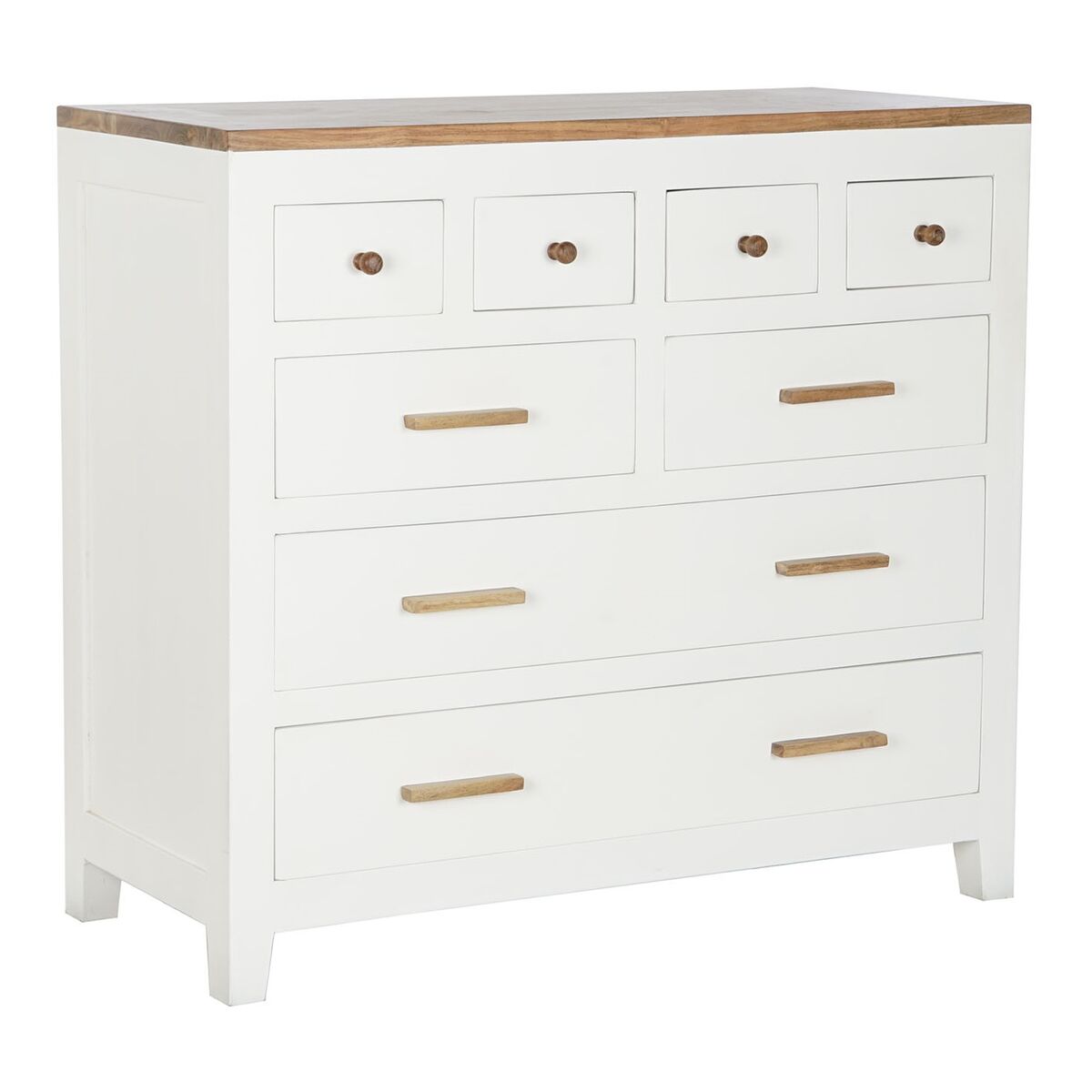 Chest of drawers DKD Home Decor White Brown Acacia Mango wood Urban 110 x 45 x 100 cm