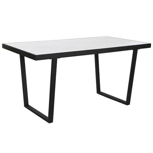 Dining Table Home ESPRIT White Black Metal 150 x 80 x 75 cm Home ESPRIT