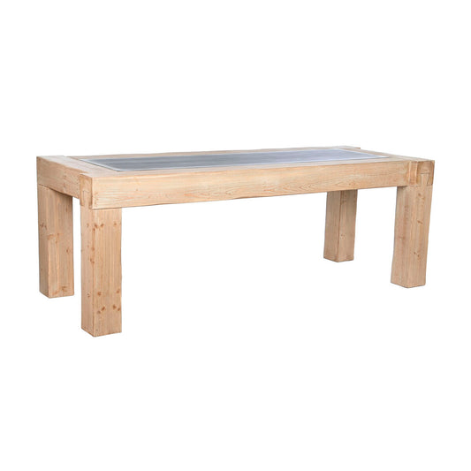 Dining Table Home ESPRIT Natural Fir MDF Wood 220 x 90 x 76 cm Home ESPRIT