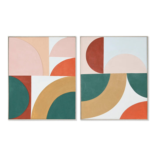 Painting Home ESPRIT Abstract Urban 80 x 3,5 x 100 cm (2 Units)