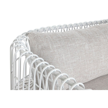 Sofa Home ESPRIT White Beige Metal 180 x 66 x 66 cm