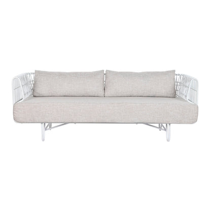 Sofa Home ESPRIT White Beige Metal 180 x 66 x 66 cm