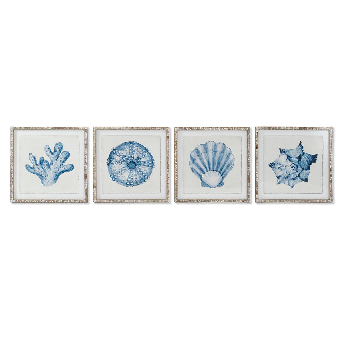 Painting Home ESPRIT Coral Mediterranean 50 x 2,5 x 50 cm (4 Units)