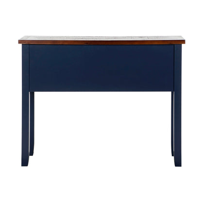 Console Home ESPRIT Brown Navy Blue Paolownia wood 103 x 35 x 80 cm