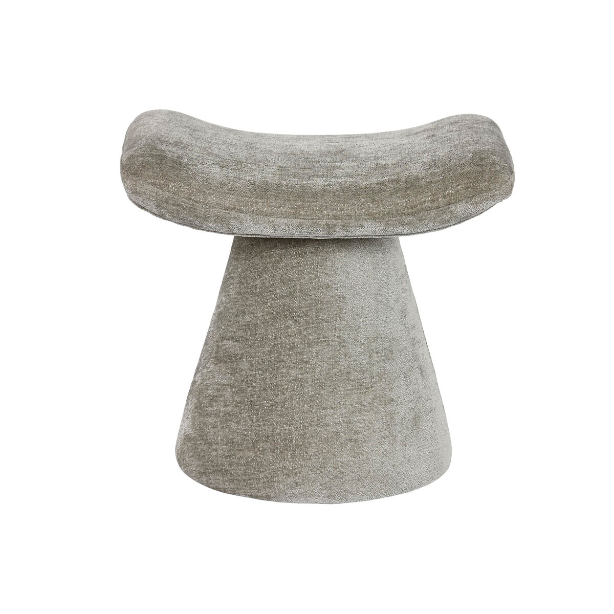 Footrest Home ESPRIT Grey Polyester MDF Wood Modern 52 x 40 x 48,5 cm