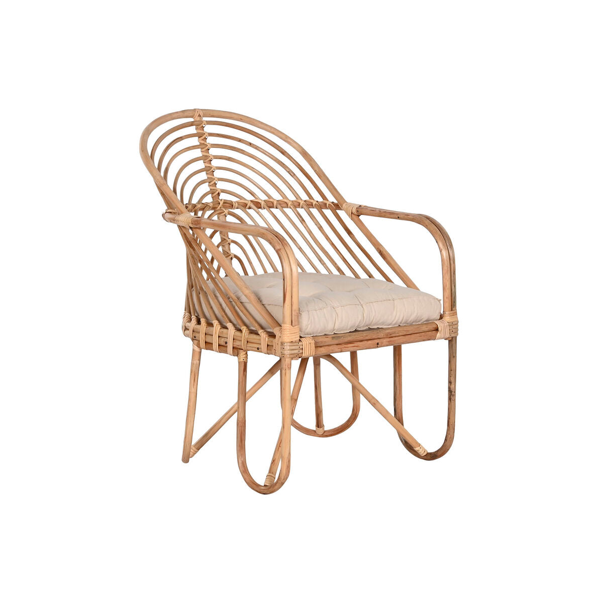 Garden chair Home ESPRIT Bamboo Rattan 58 x 61 x 87 cm