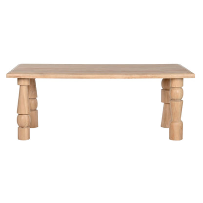 Dining Table Home ESPRIT Natural Mango wood 200 x 90 x 76 cm