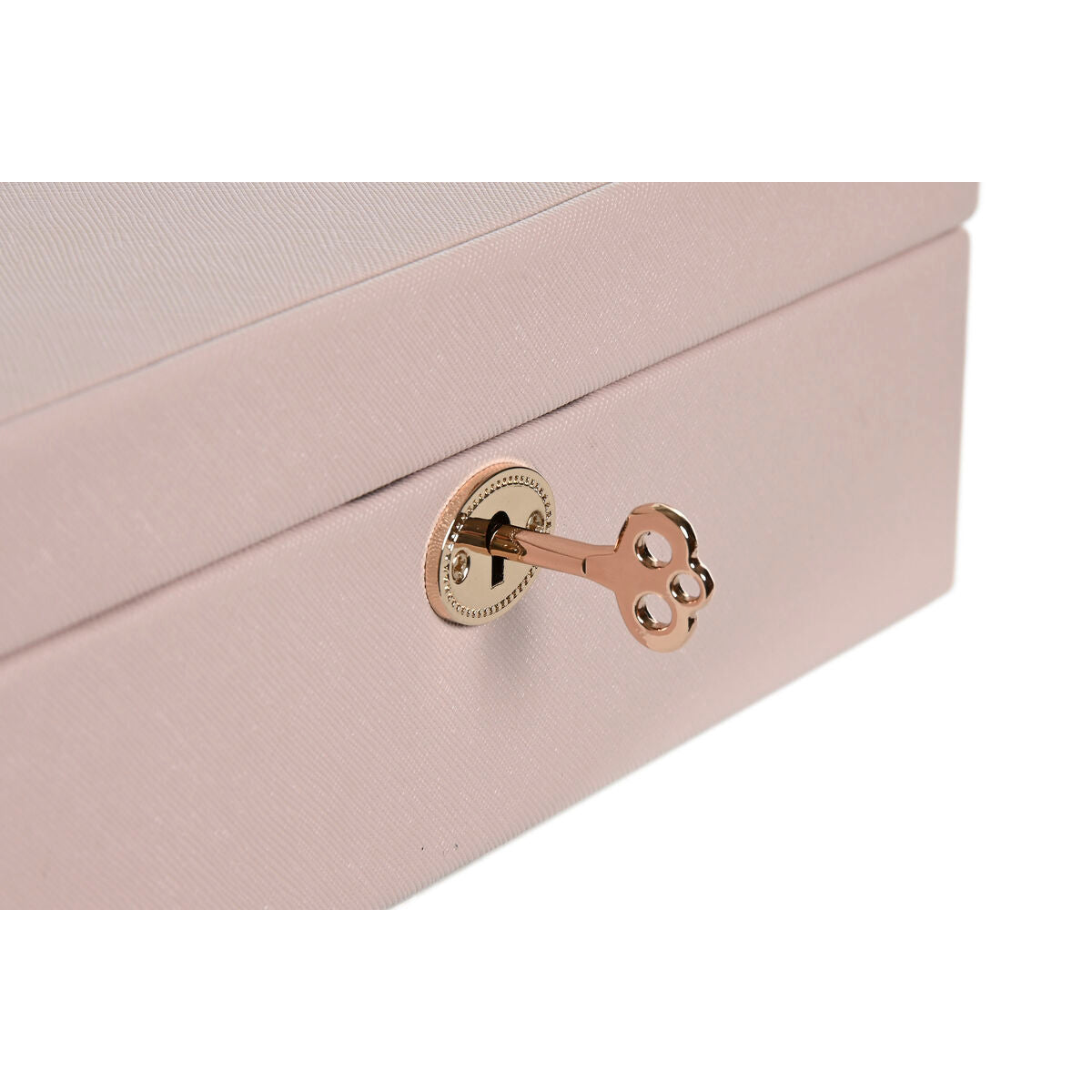 Jewelry box Home ESPRIT Light Pink 27 x 19 x 9 cm Home ESPRIT