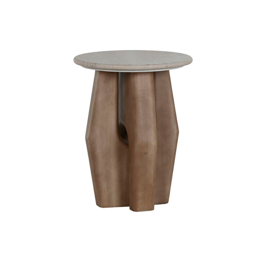 Side table Home ESPRIT Wood Marble 40 x 40 x 51 cm