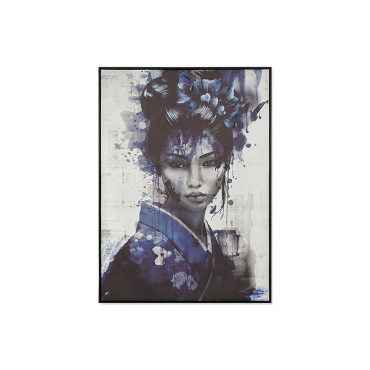 Painting Home ESPRIT Blue Black Oriental 103 x 4 x 143 cm