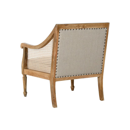 Armchair Home ESPRIT White Natural Mango wood 70 x 75 x 83 cm