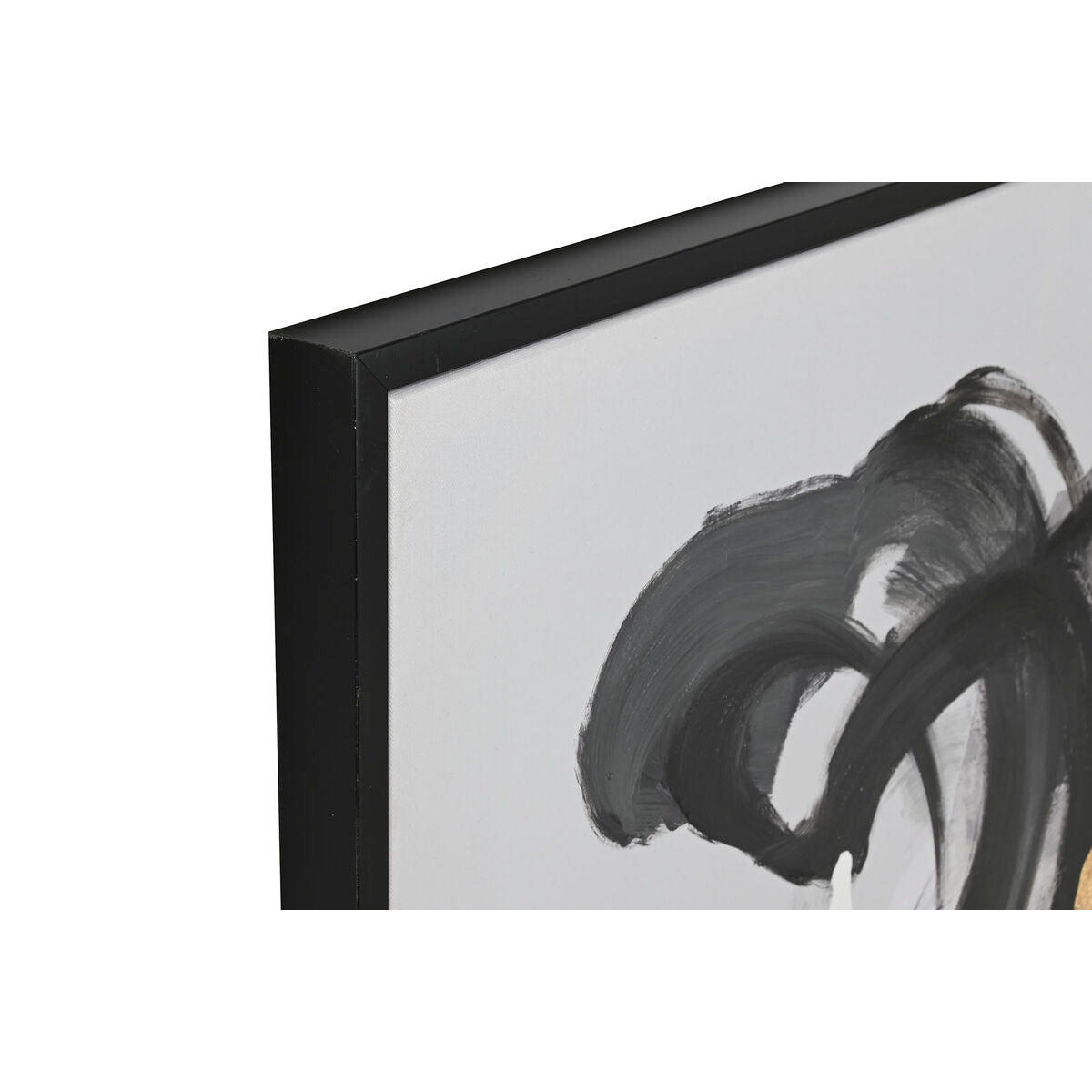 Canvas Home ESPRIT White Black polystyrene Canvas Abstract Modern 104 x 4 x 103,5 cm (2 Units) Home ESPRIT