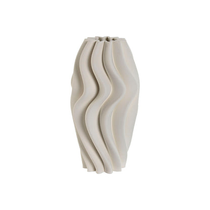 Vase Home ESPRIT White Stoneware Modern 16 x 16 x 32 cm