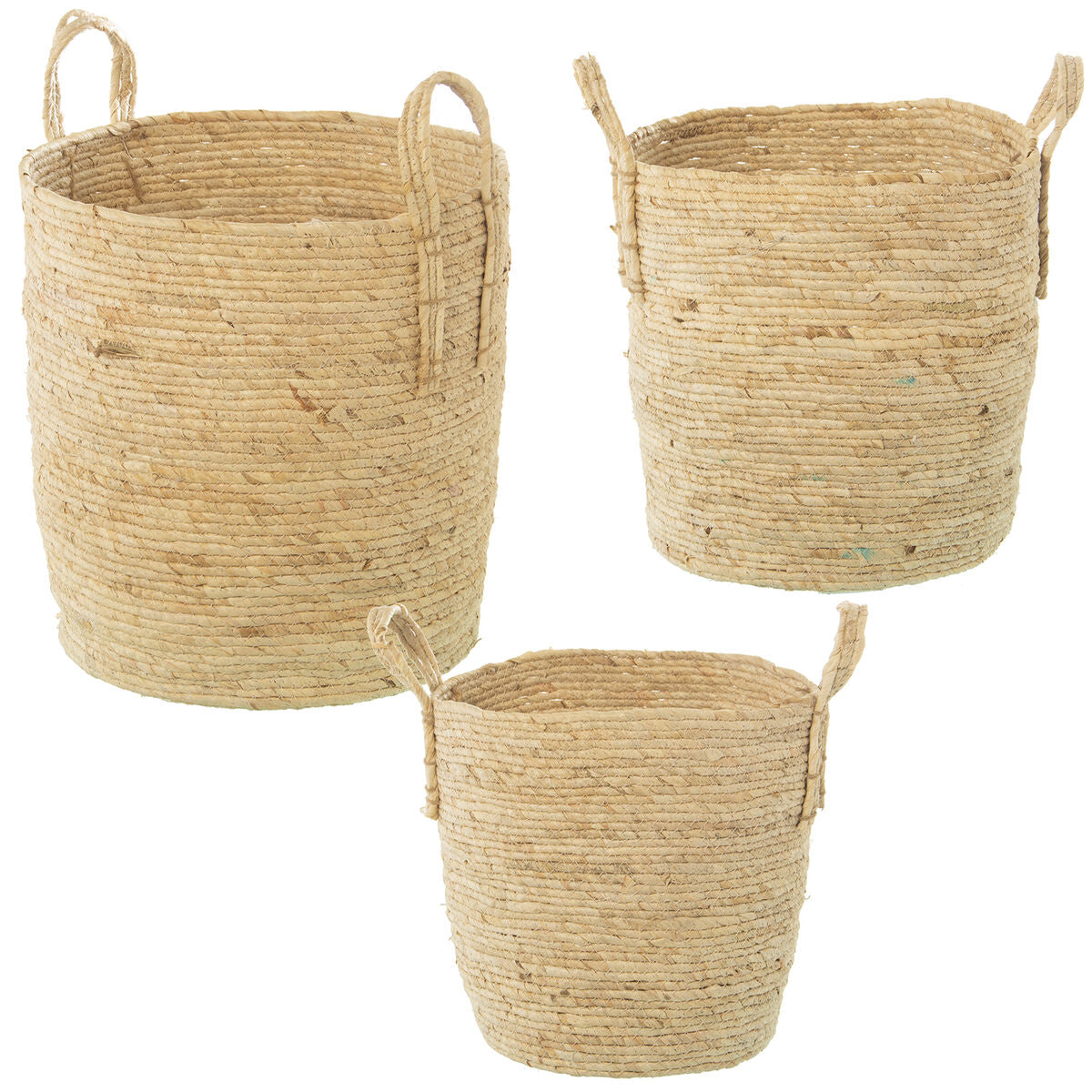 Set of Baskets Alexandra House Living 03764 Brown Rattan Natural Fibre (3 Units)