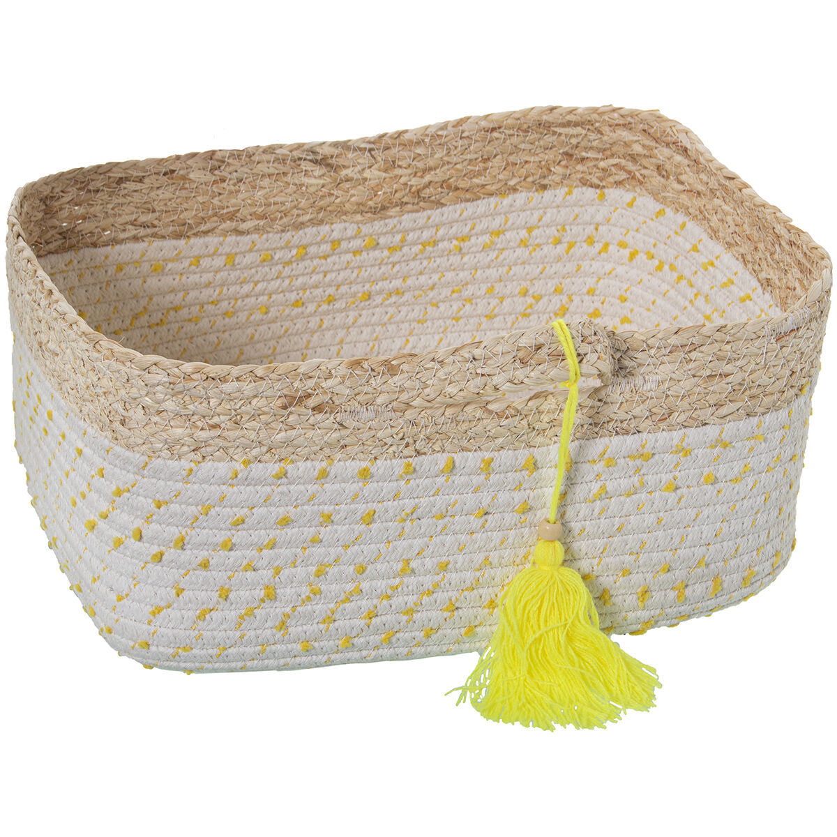 Set of Baskets Alexandra House Living 03775 White wicker Rattan Natural Fibre (3 Units)