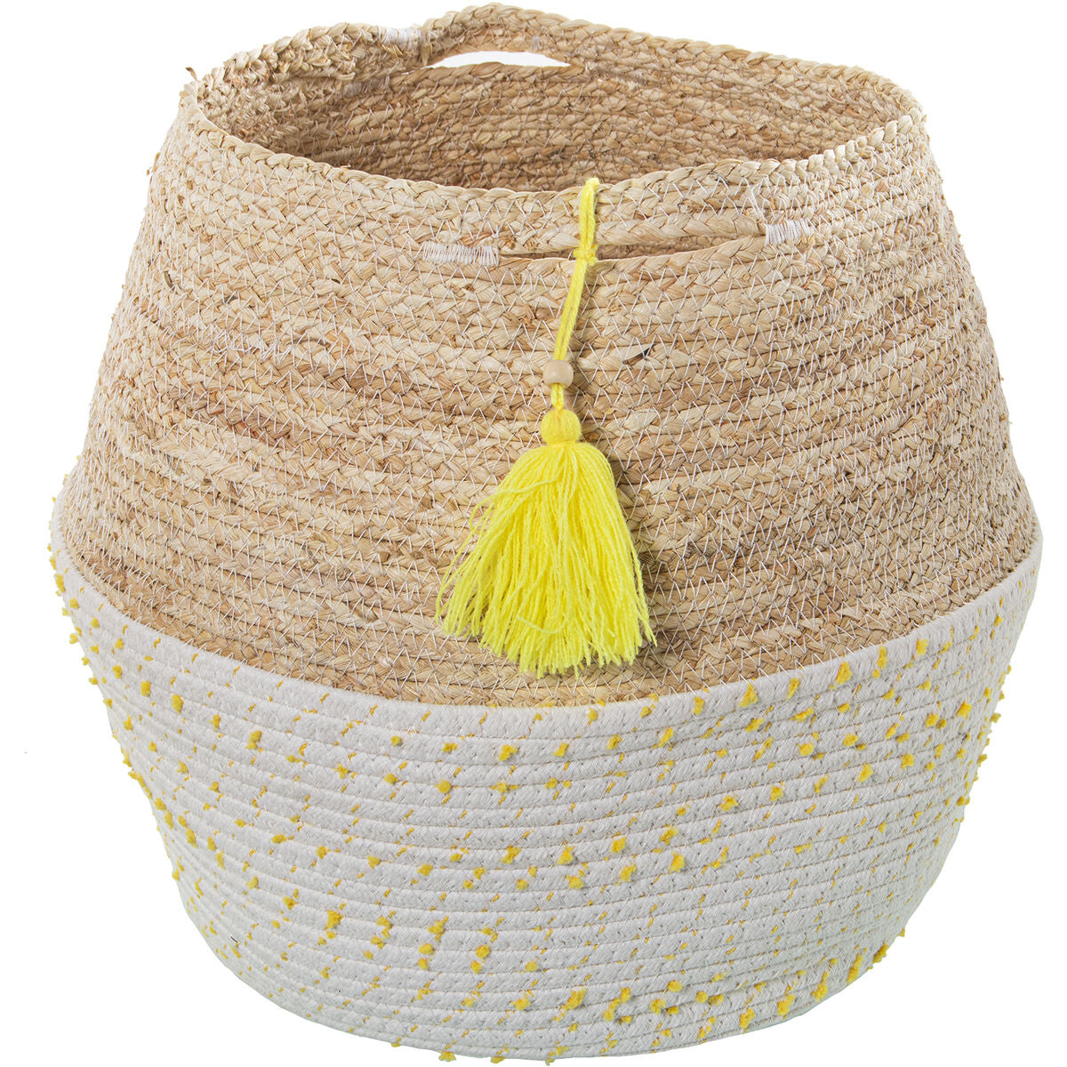 Set of Baskets Alexandra House Living 03777 White wicker Rattan Natural Fibre (2 Units)