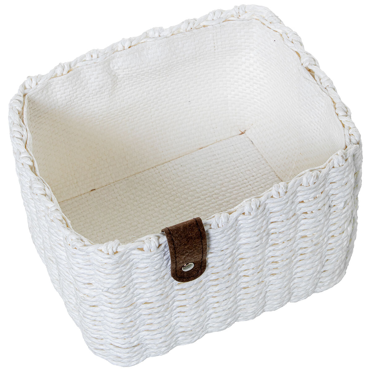 Set of Baskets Alexandra House Living 03817 White wicker Rattan Natural Fibre (3 Units)