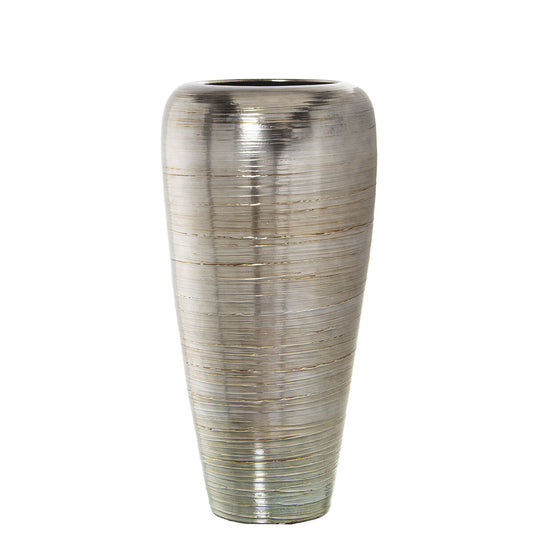 Floor vase Alexandra House Living Silver Ceramic 29 x 29 x 66 cm