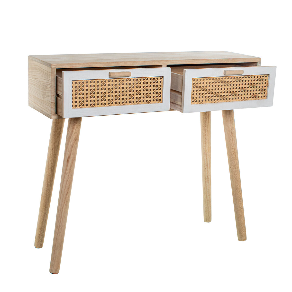 Console Alexandra House Living White Brown Wood 90 x 80 x 28 cm