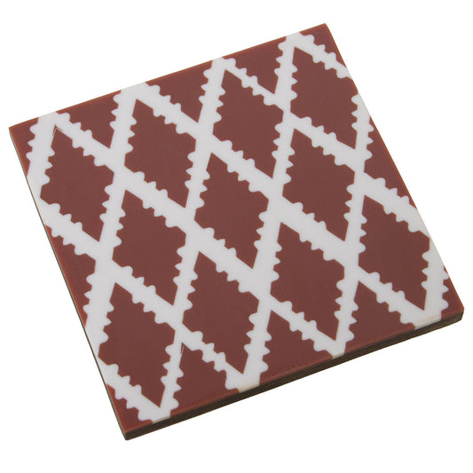 Coasters Alexandra House Living White Red Plastic 10 x 1 x 10 cm 4 Pieces Alexandra House Living