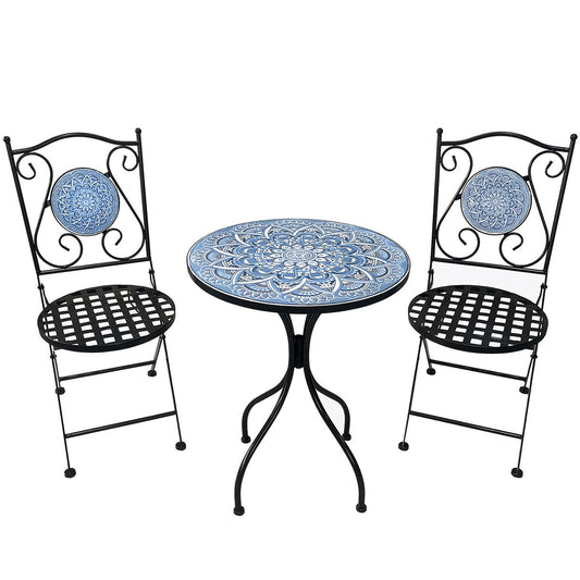 Table set with 2 chairs Alexandra House Living Multicolour 60 x 71 x 60 cm Mosaic