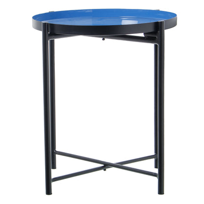 Side table Alexandra House Living Blue Black 50 x 52 x 50 cm